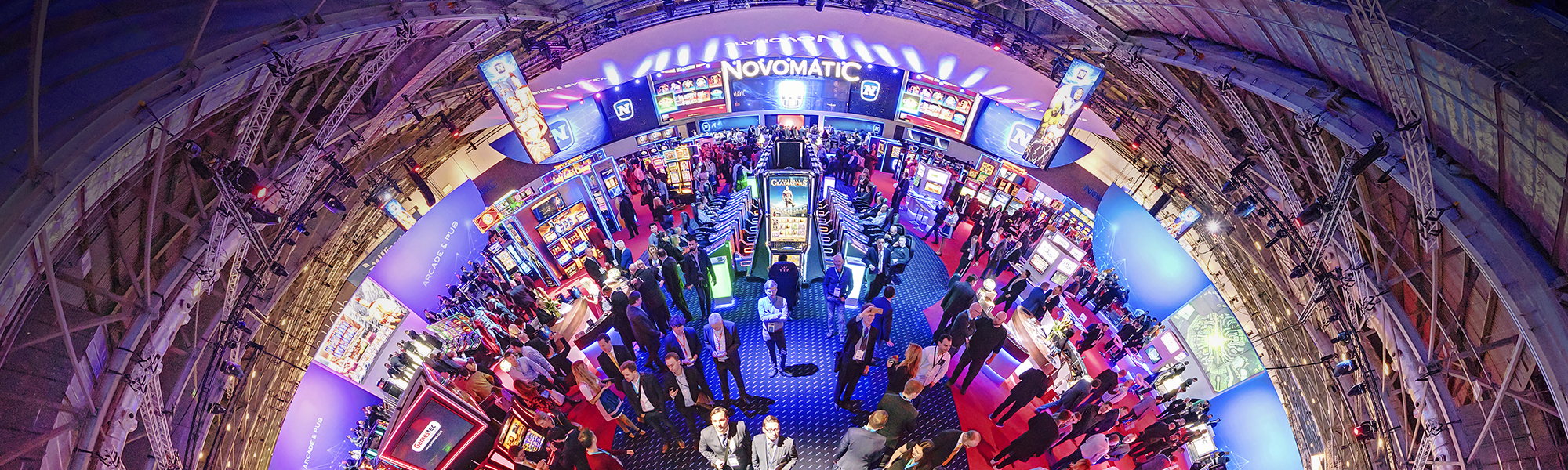 Messestand-Ansicht von oben in Rundoptik 