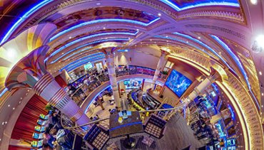 Ansicht von oben auf den Innenraum von ADMIRAL Arena Prater in Rundoptik