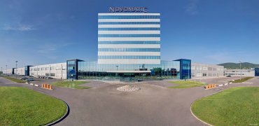 NOVOMATIC Headquater Gebäude von außen in Gumpoldskirchen