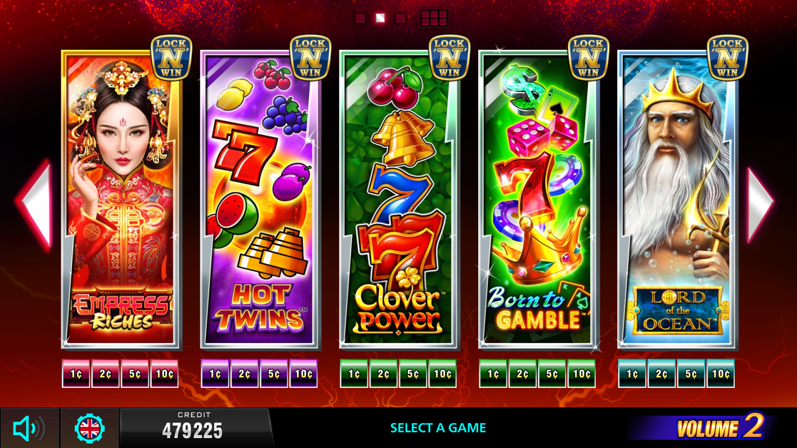 Game selection menu 2